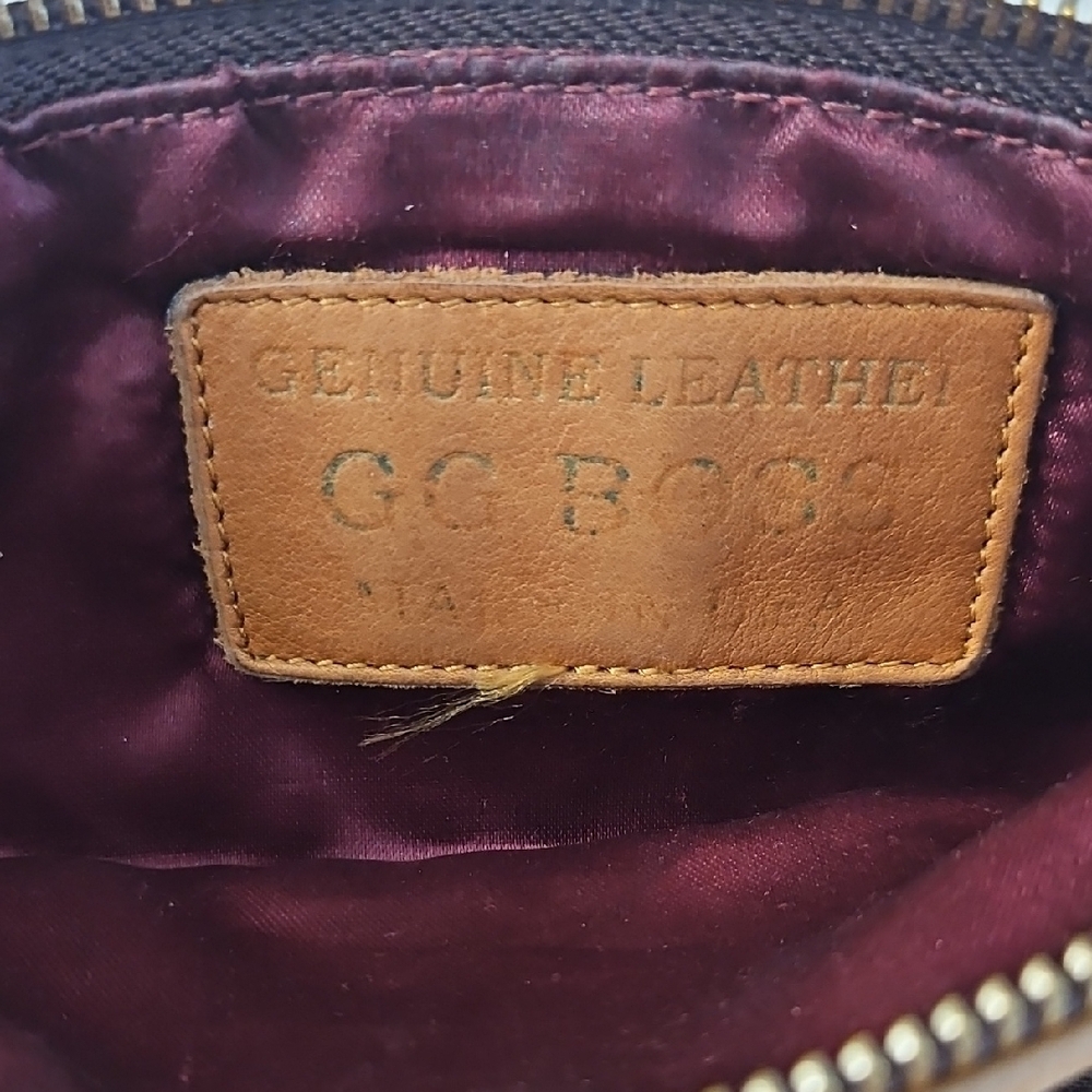 GG BOSS Genuine Tan Leather Crossbody Bag with Ring Detail - Picture 6 of 6